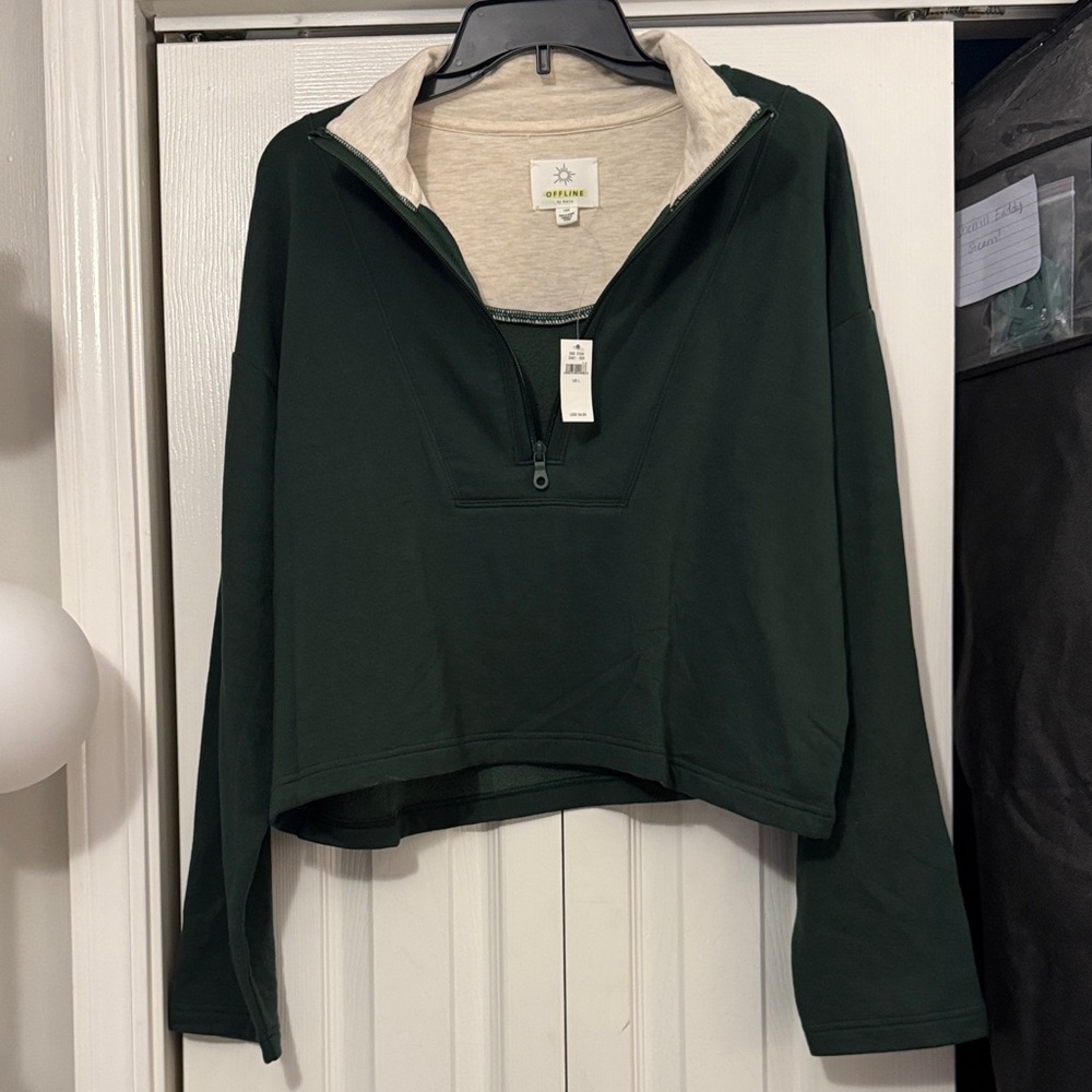 Aerie Offline Cropped Quaterzip